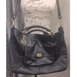 Chic gray Leather Handbag